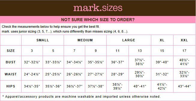 Mark Size Chart